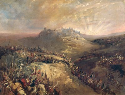 The Crusaders Before Jerusalem by Eugenio Lucas Velázquez